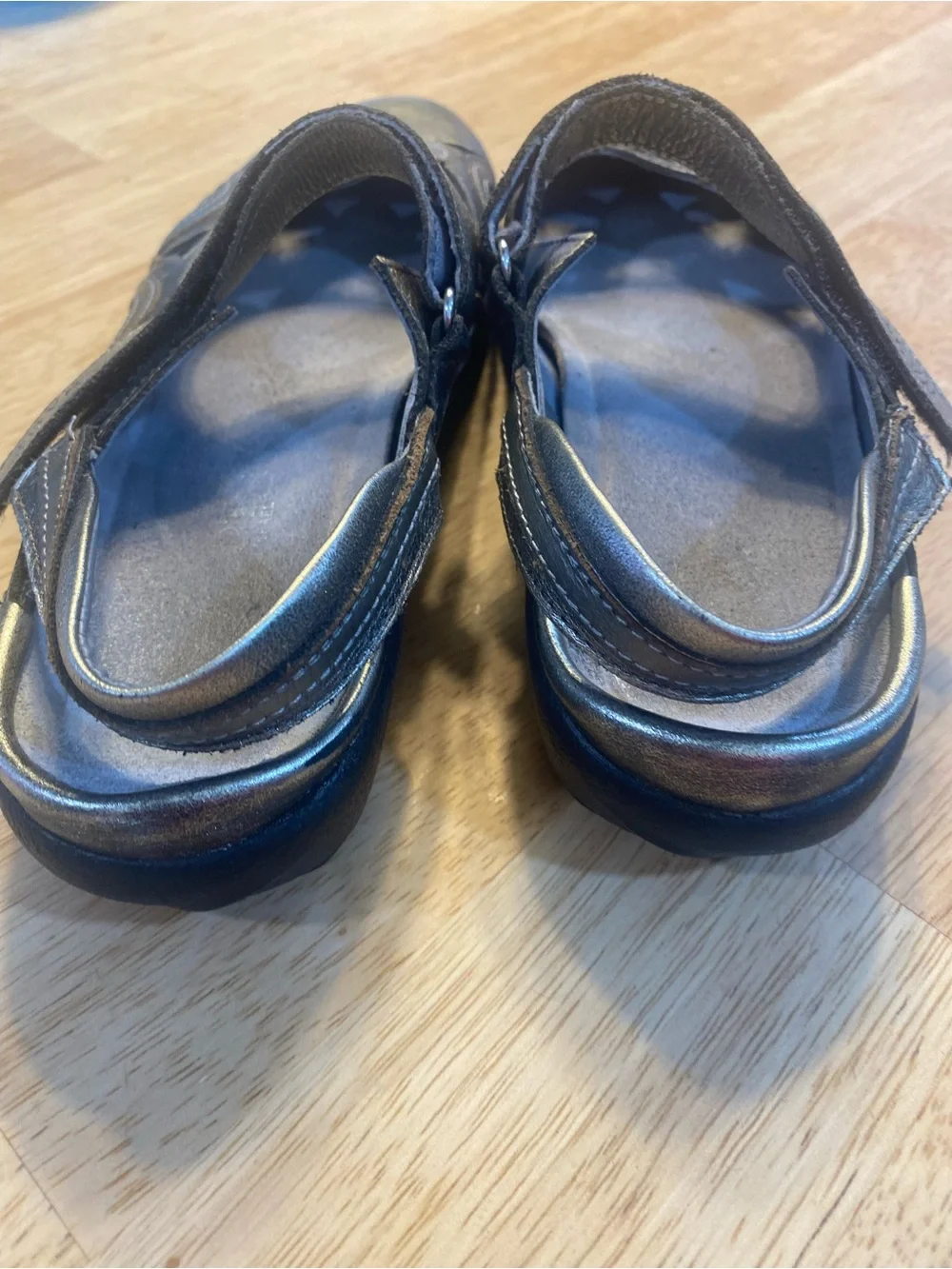Naot Metallic Silver Mary Jane Flats